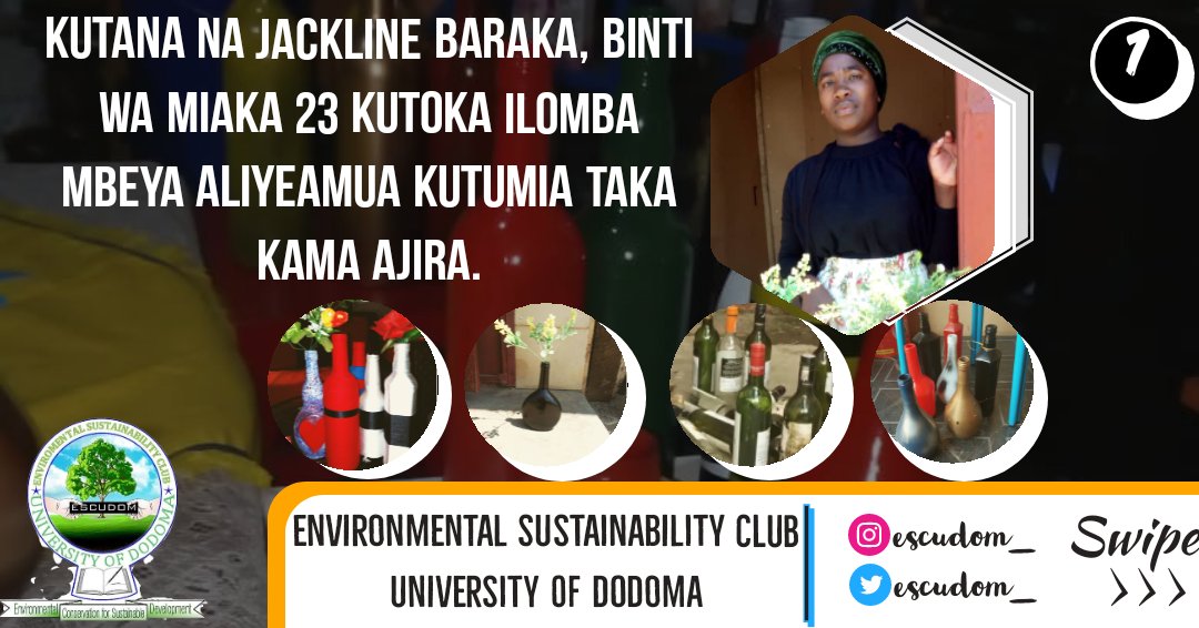 ESCUDOM_'s tweet photo. Kutana na Bi Jackline Baraka 23, anayetumia chupa taka kama ajira. 
#nipedili
Anapatikana mbeya ilomba https://t.co/5maL3RAb9Y
