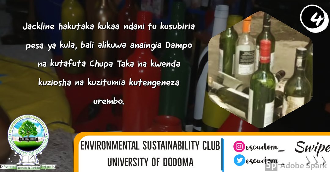ESCUDOM_'s tweet photo. Kutana na Bi Jackline Baraka 23, anayetumia chupa taka kama ajira. 
#nipedili
Anapatikana mbeya ilomba https://t.co/5maL3RAb9Y