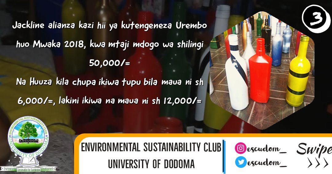 ESCUDOM_'s tweet photo. Kutana na Bi Jackline Baraka 23, anayetumia chupa taka kama ajira. 
#nipedili
Anapatikana mbeya ilomba https://t.co/5maL3RAb9Y