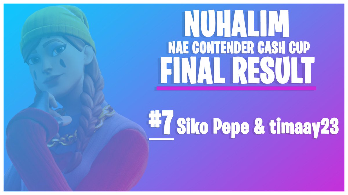 Results from NAE Duo Cash Cup Round 2

#7 <a href="/pepeFNBR/">Pepe</a> &amp; Timaay ($1,200 split)