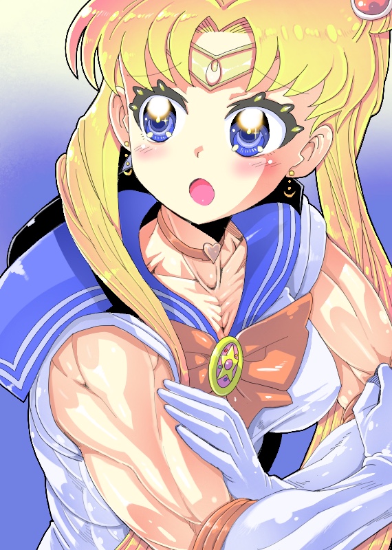 みつろう No Twitter Sailormoonredraw セーラームーンチャレンジに挑戦してみたら 性癖を抑えられなかった セラムンは プリキュアの前身だし まぁ多少 の筋肉 はね