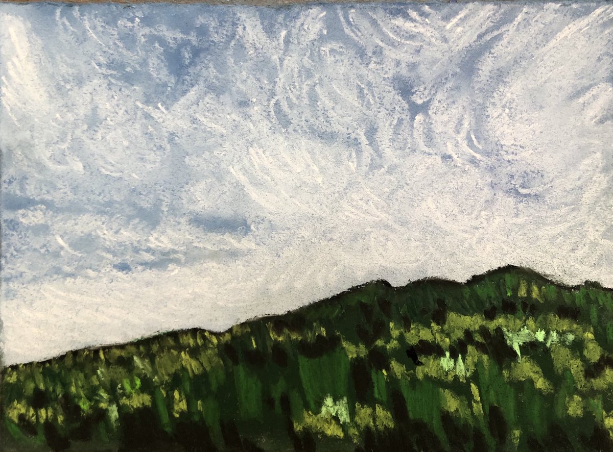 坂口恭平 今日のパステル画2枚 また描き方が変わってきた