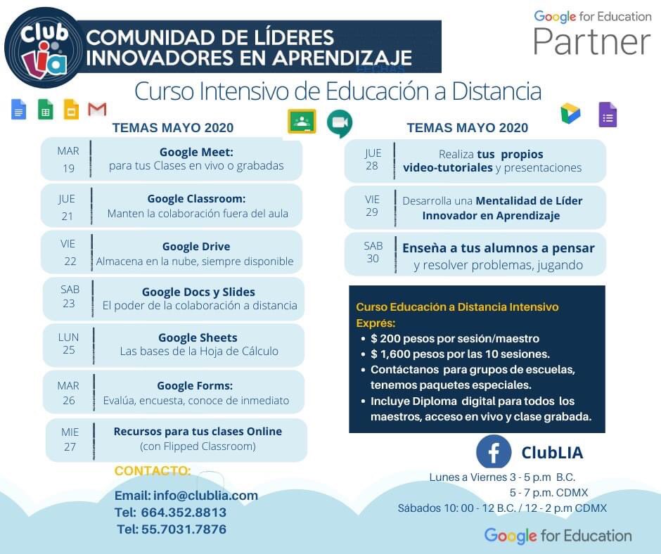 Clublia's tweet photo. ¡Prepárate con las mejores herramientas para educar y trabajar a distancia!
Inscríbete en: info@clublia.com
#COVID2019mx #covid19 #homeschooling #homeoffice https://t.co/cpAC30vyu8