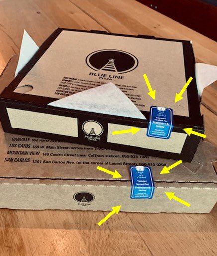 BlueLinePizza's tweet photo. Doing what we can to keep everyone safe. Tamper seal for freshness and safety! #precautions #tamperresistant #stayhealthy #bayarea
*
*
*
#campbellcares #downtowncampbell #dbid #burlingame #mountainviewca #mountainviewdowntown #experiencelg #danvilleca #shopdowntownlosgatos https://t.co/giGaU5OEI4