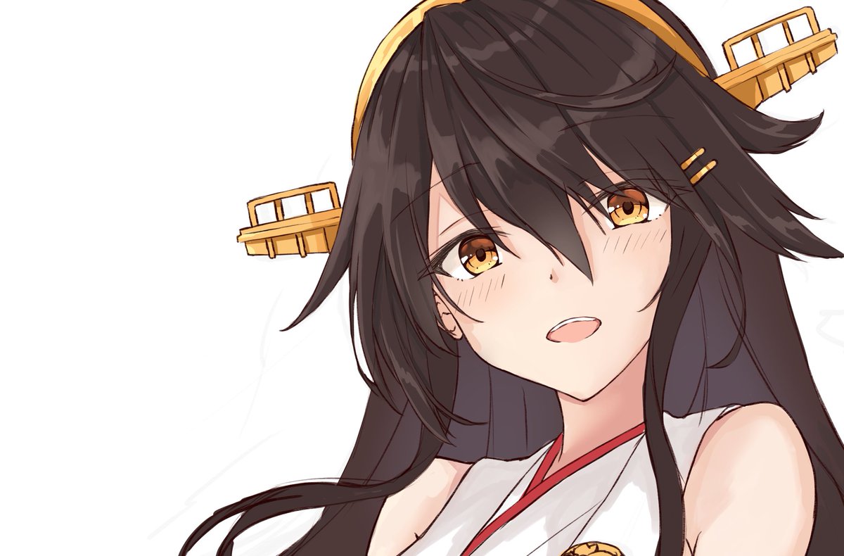 榛名(艦これ) 「液タブ君とクリスタ君さぁ・・・もう少し素直になってくれないかな・・・?_(:3」」|蒼月 朔のイラスト
