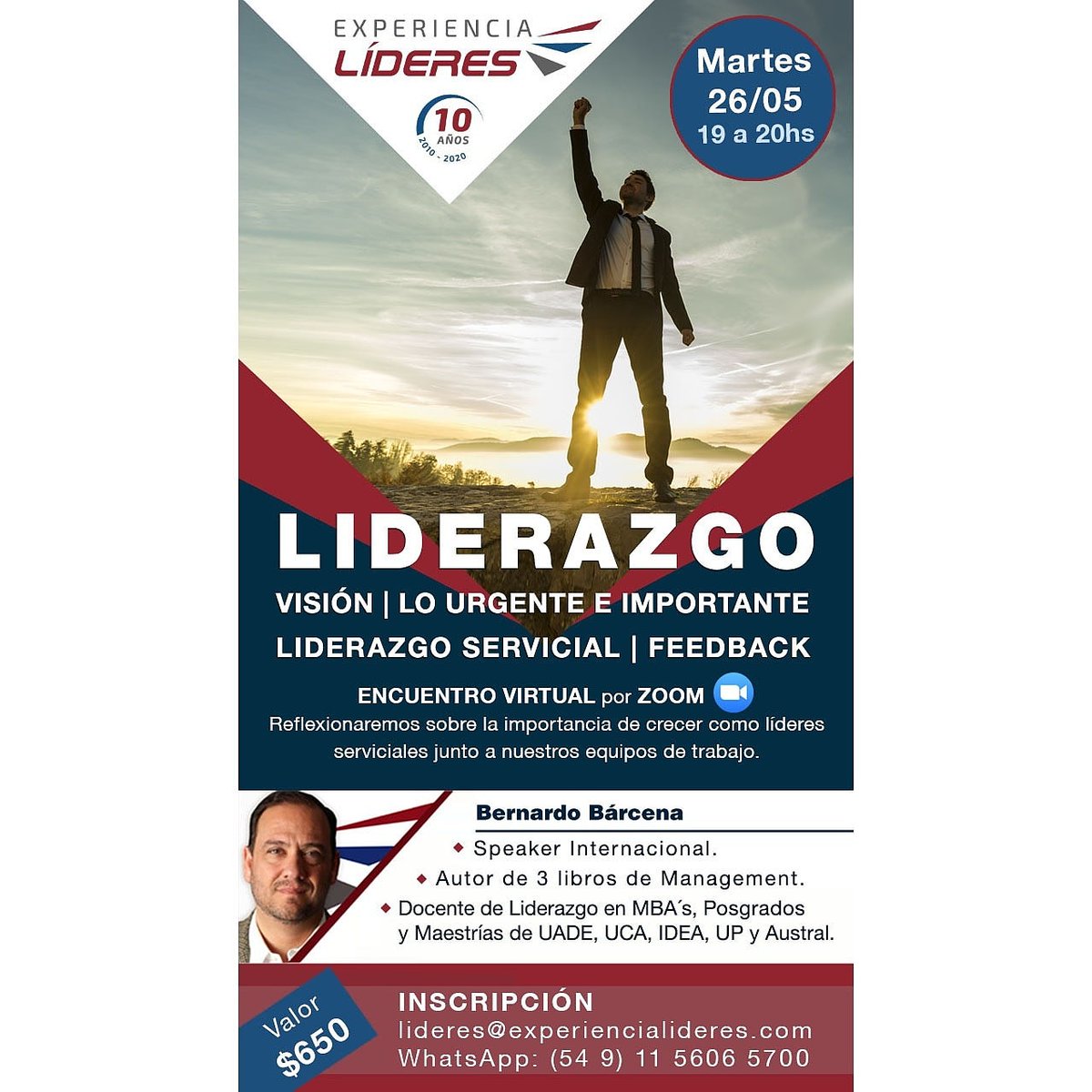 EXPLIDERES's tweet photo. Martes 26 de mayo de 19 a 20hs.
Nuevo Encuentro Virtual!!!

LIDERAZGO!!!
VISIÓN | LO URGENTE E IMPORTANTE | LIDERAZGO SERVICIAL | FEEDBACK

INSCRIPCIÓN
lideres@experiencialideres.com
WhatsApp: (54 9) 11 5606 5700
#ExperienciaLíderes #Liderazgo https://t.co/BFaZxs6tPk