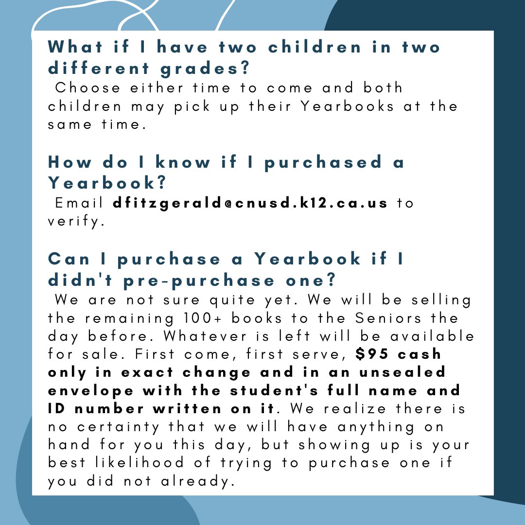 Looking for info about yearbook pickup?