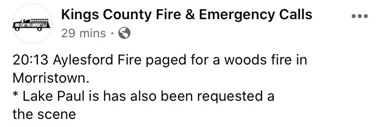 *Earlier**From the Kings County Fire & Emergency Calls Facebook page*