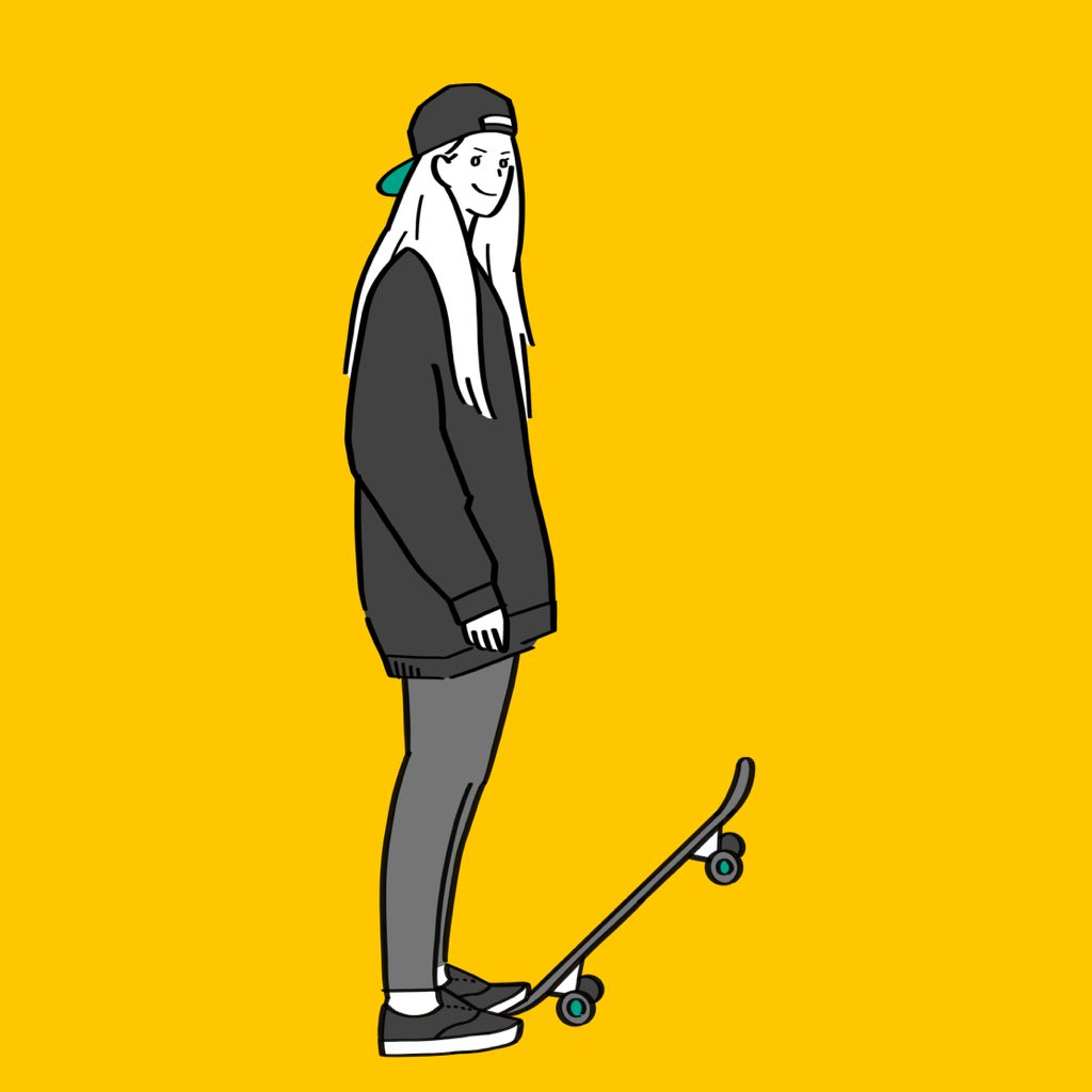 いなげ Skaterガール よろしければ壁紙やアイコンにもどうぞ 1日1絵 No 63 いなげのイラスト イラスト イラスト好きな人と繋がりたい 私の絵柄が好みって人にフォローされたい 絵描きさんとつながりたい 芸術同盟 スケーター スケボー