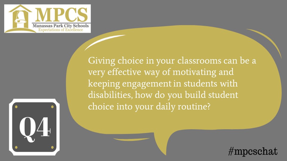 So I think we have some incredible educators here that have already answered this question, so think outside the box and what OTHER choices could you give students with disabilities that could help build intrinsic motivation?