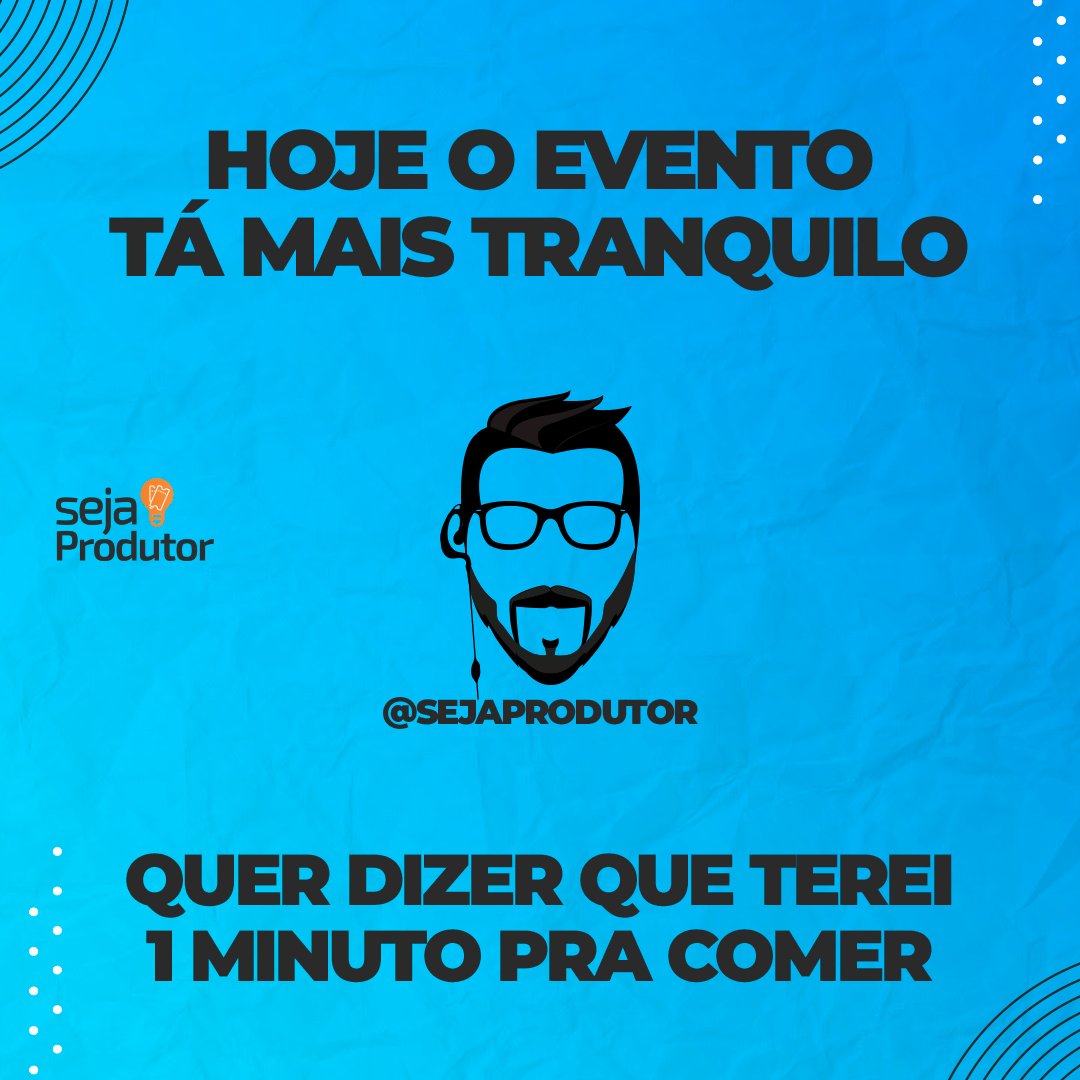 SejaProdutor's tweet photo. Se teve tempo pra comer, é sinal que o evento foi tranquilo 😂😂😂!

#sejaprodutor #produção #produtordeeventos https://t.co/PkwjBBlwPf