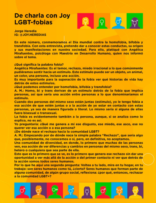 PrismaQueer's tweet photo. CHARLANDO CON JOY
LGBT-fobias
Por: Joy Heredia
Disfrútala y Comparte
👇🏼👇🏼👇🏼👇🏼
https://t.co/drEclCPhJJ
#RevistaPrismaQueer #CharlandoConJoy #SomosPrismaQueer #FamiliaPrismaQueer #PrismaQueer #Edicion15 #DiaInternacionalContraLaHomofobia https://t.co/fgOOeZOtl6