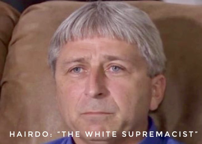 Askthemoon22's tweet photo. William “Roddie” Bryan’s hairdo is called “The White Supremacist”
#AhmaudArbery #arberyvideo #Ahmaud #Arbery https://t.co/swcPWvMGqd