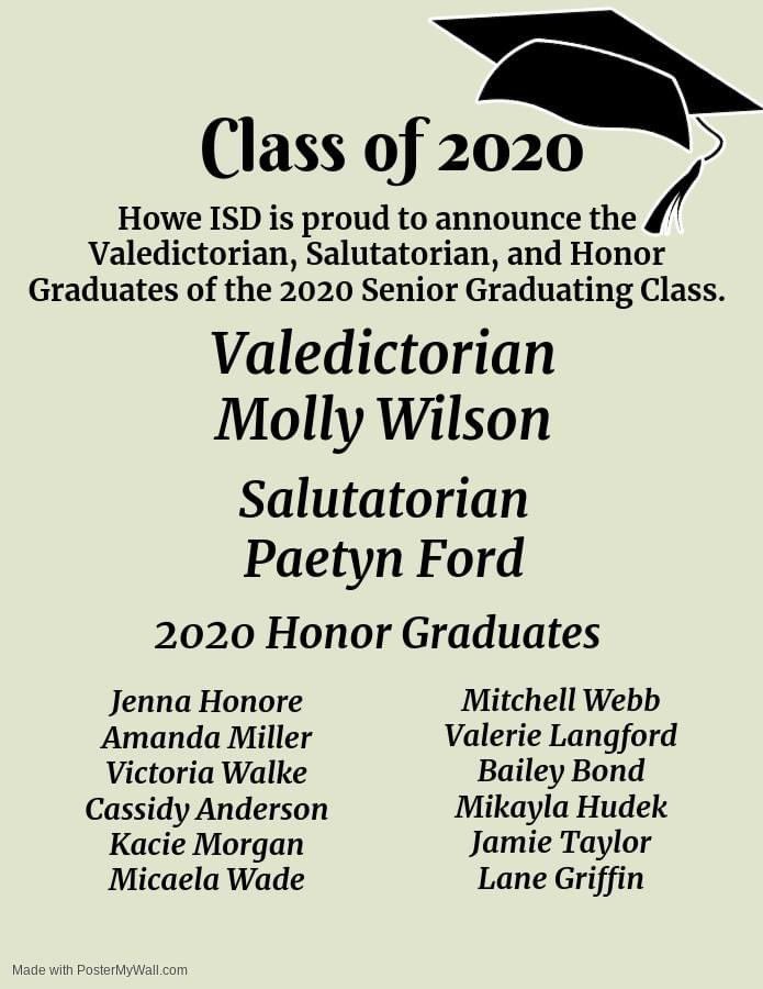 howetrack's tweet image. Congrats class of 2020!!!