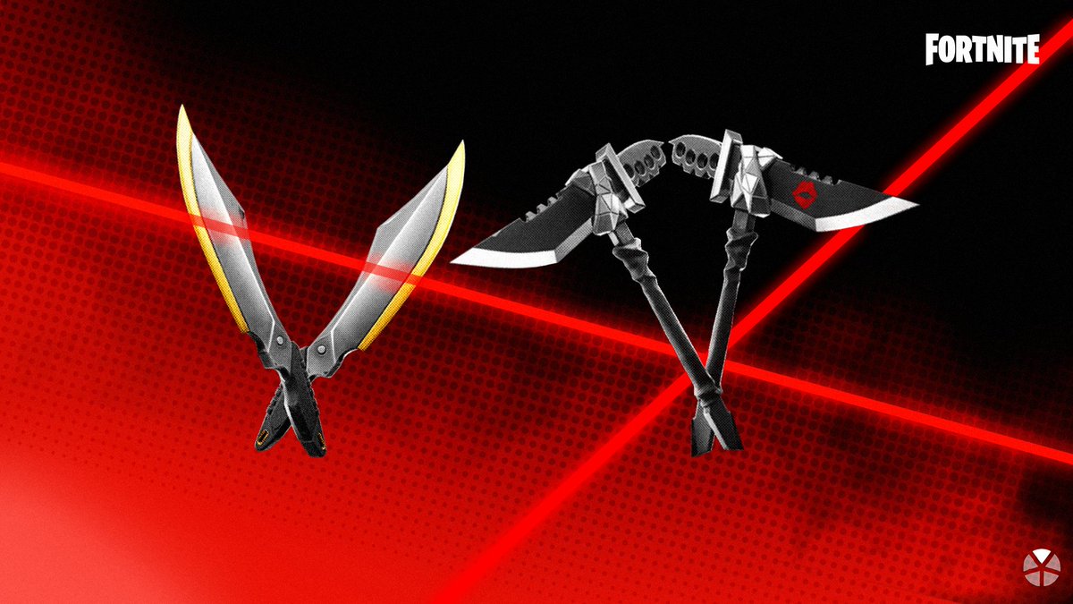 Booiela's tweet image. New styles for pickaxe!
concept-

XO Axes (noir style)
Reflex blades (noir style)

#Fortnite #FortniteConcept