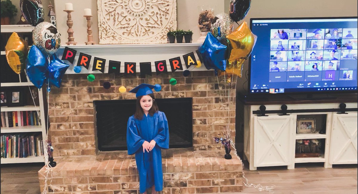 MrsH7707's tweet photo. Thank you @CFISDELC2 @crazy_n_prek @MrsRamosCFISD for such a great Virtual Graduation! And @CFISDEunice thank you for the wonderful year we spent with you before this! The @CFISDELCS have been such a blessing to Brooke in preparing her for Kindergarten! https://t.co/ZIfMkcUg7R