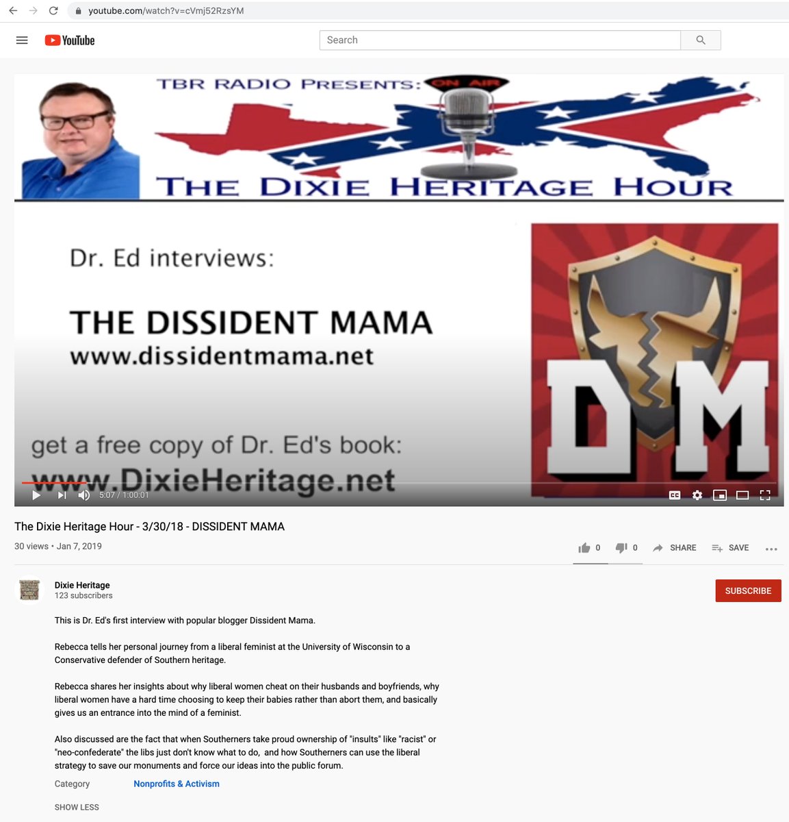 And Rebecca Quate Dillingham has also appeared with lesser-known personalities such as "Dr. Ed" from the neo-Confederate "Dixie Heritage Hour" ...