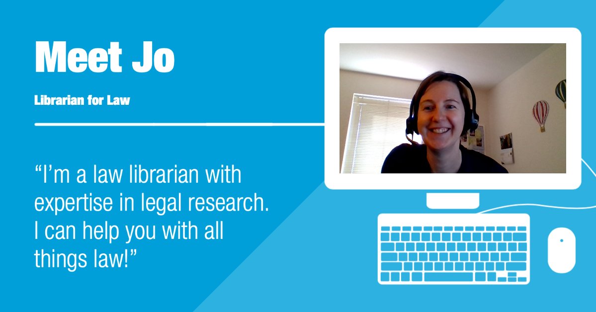 monashunilib's tweet photo. Meet Jo, one of our law experts manning our Zoom drop-in sessions! You can get Jo's help on academic research, writing and study skills for your projects or assignments. For more details and how to access visit #MonashLibraryOnline #MonashFromHome @MonashUni https://t.co/L4oWQs8YVH