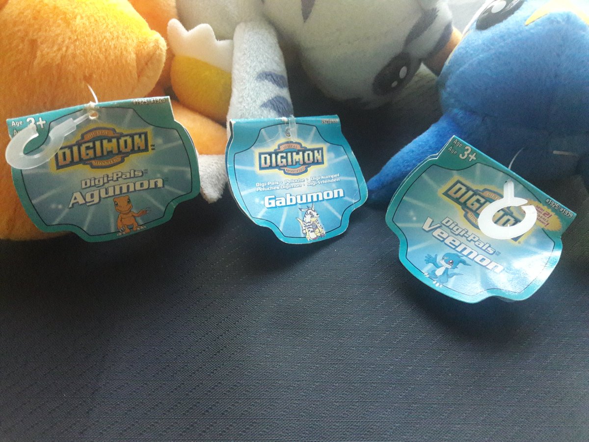 GFanactic911's tweet photo. He came one day early. 😁😊❤😍 #Digimon #DigimonBeanie #Agumon #Gabumon #Veemon #Plushies #Collectors #DigimonAdventure #Kawaii #MailDay #Bandai https://t.co/HylNhFkVl8