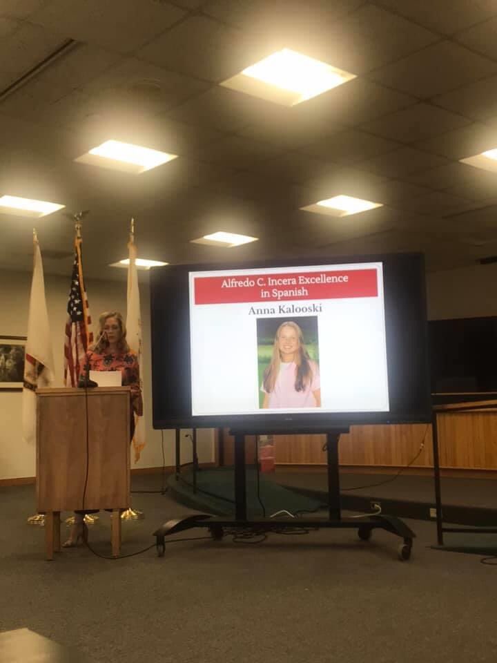 Awesome night honoring ALL of our amazing SENIORS!  Special congratulations to Anna for being the recipient of the Alfredo Incera Excellence in Spanish scholarship in honor of my dad! Congratulations and welcome to our FRIAR family! #gofriars <a href="/PCAthletics/">Providence Friars</a>