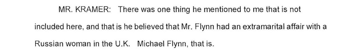 Around Nov 28, 2016, David Kramer, emissary of John McCain was probably given the " @GenFlynn affair with Russian agent" lie by Chris Steele. The Halper-Steele lie is probably passed to Comey as a "new" source of already-debunked intel. By Dec, 2  @GenFlynn is being surveilled.