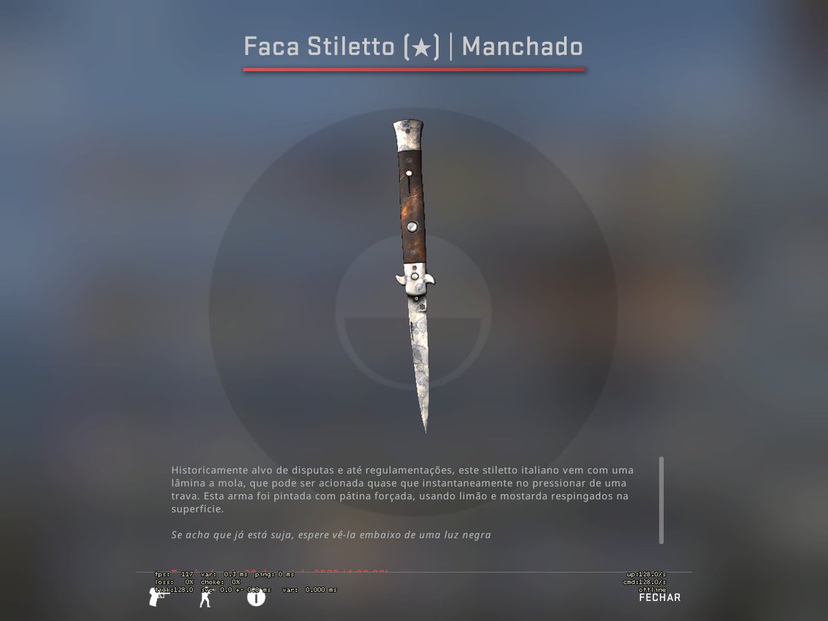 realz1nfps's tweet photo. Sorteio junto com @skullzcs 

Faca Stiletto (★) | Manchado

Regras:
1. RT🔁E❤️LIKE NESSE POST
2. Marcar 2 amigos
3. Seguir @realzinfps no Twitter 
4. Seguir @skullzcs no Twitter 
5. Seguir insta https://t.co/fkfpaQF1y9 
6.Seguir insta https://t.co/YbFDFK9hBD

Resultado dia 21/06 https://t.co/YXOhTBJ1MP