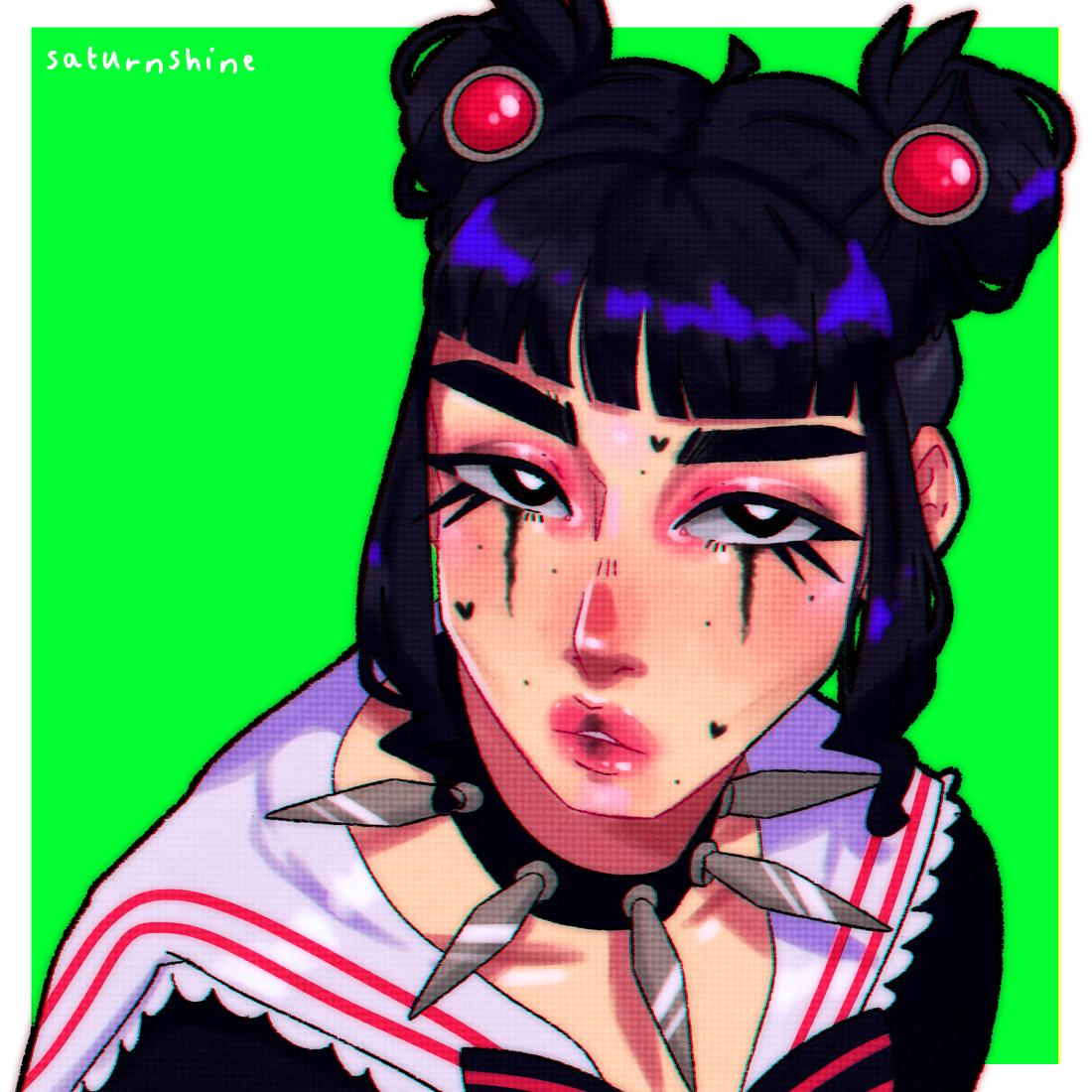 AlanHeHe's tweet photo. Hice esta ilustración para el @saiIorfag ya que está el #sailormoonredraw 
siganme en FB e IG como saturnshine 💖 https://t.co/rLdlOHHPYz