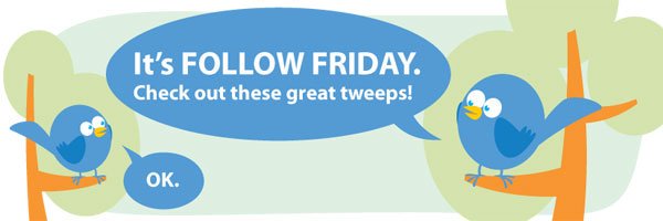 #FollowFriday these Tweeps: @USBrainAlliance @marcialrock @ZTPJohnston @theodoremoo @InfoHmc55 @ProfPeel @atsommerlad @stuartparks88 @rajandatar @mrjohn1 @LWHmusictherapy @malawian81 @ziadkhatib @Lneal5Laura @NickiNowlin76 @krissymom2 @caniswolf @GAWHeckman @JackieE4997 @lyrebard