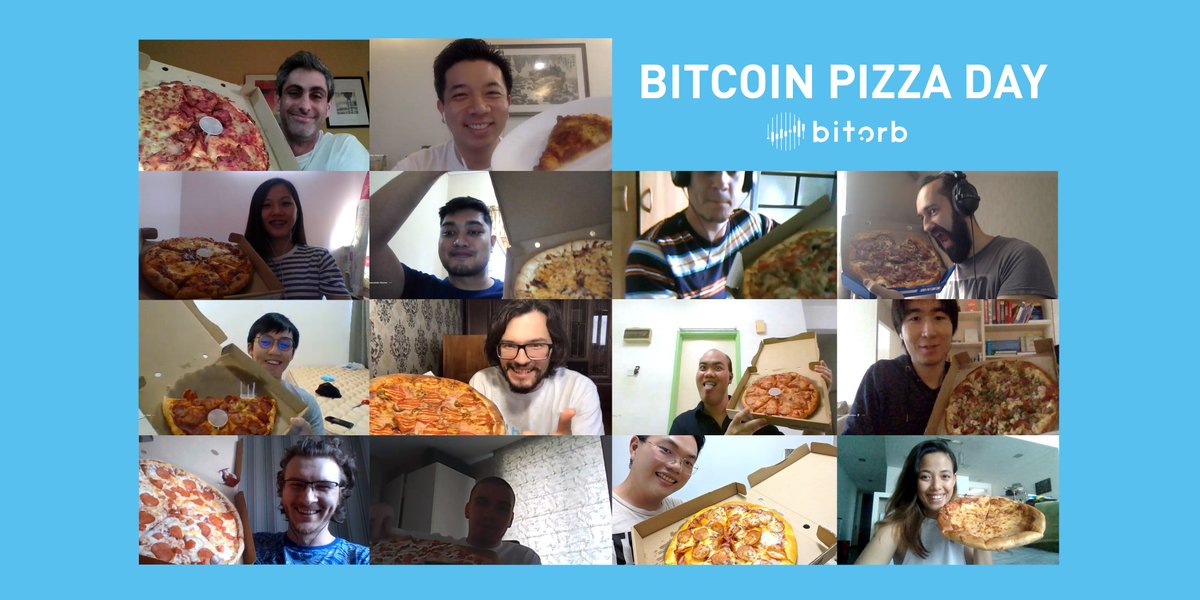 BitOrb_official's tweet photo. When you can't leave the house but still want to party 🍕
We gathered our team from around the world for the Bitcoin Pizza Day conference call cause #pizza ✌️
#BitcoinPizzaDay #Pizza #Bitcoin #Crypto #Startup #BitOrbLife #BitOrb https://t.co/OHiKgHHo94