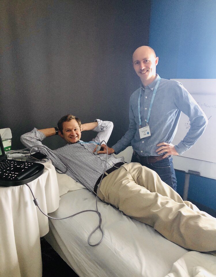 #ThrowbackThursday to the National #POCUS conference in Chicago that two of our hospitalists attended. Dr. Kruse is a boss at cardiac windows. That heart is three sizes too big, Dr Heller!