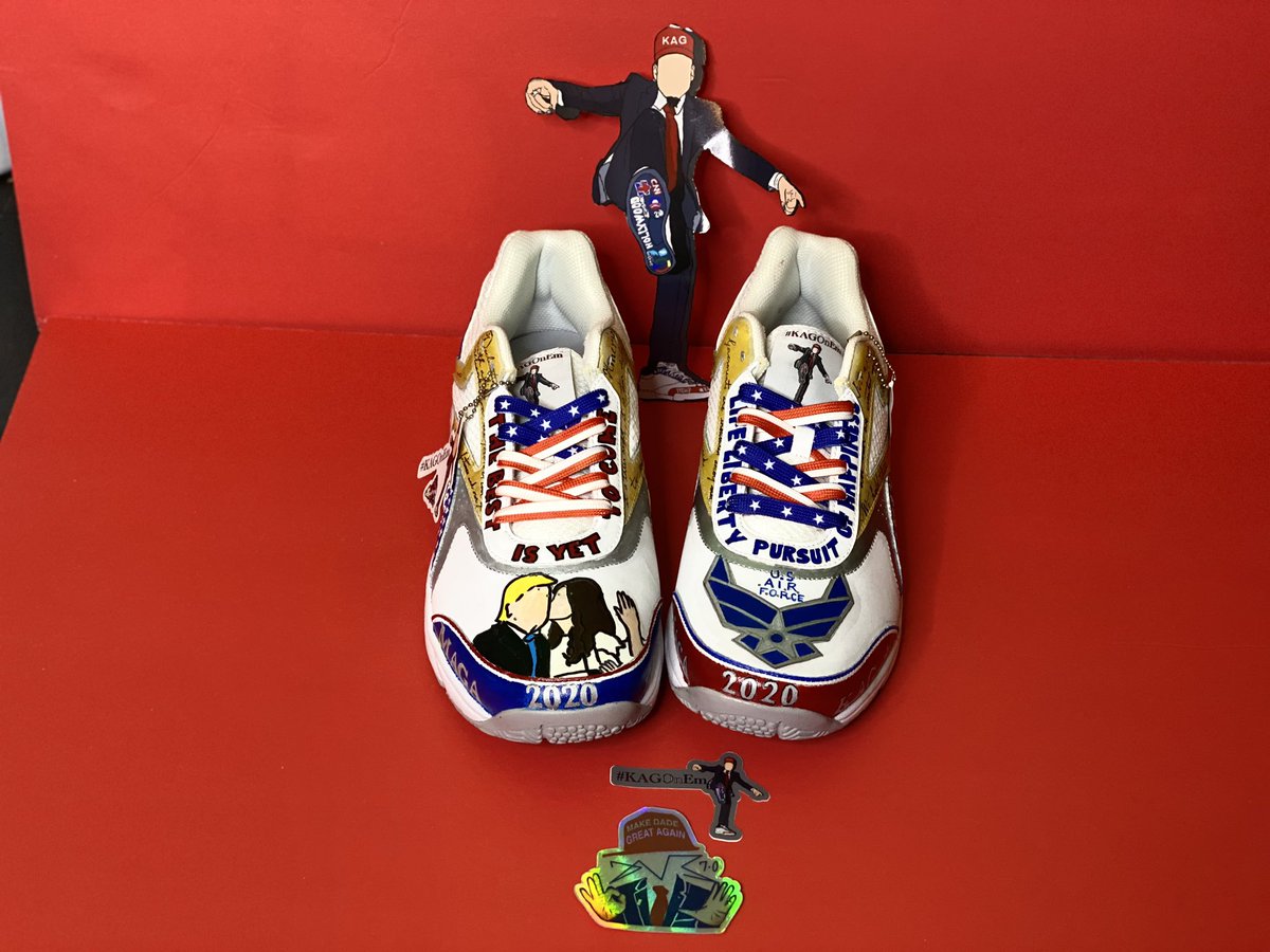 OfficialDVS7's tweet photo. #KAGOnEm #KAGOnEmKicks #MAGAShoes #CustomShoeDesign #CustomShoes #DVSDoesIt #MAGA #KAG #Trump2020 @ainokea_tweet https://t.co/WGtX2n8LjE