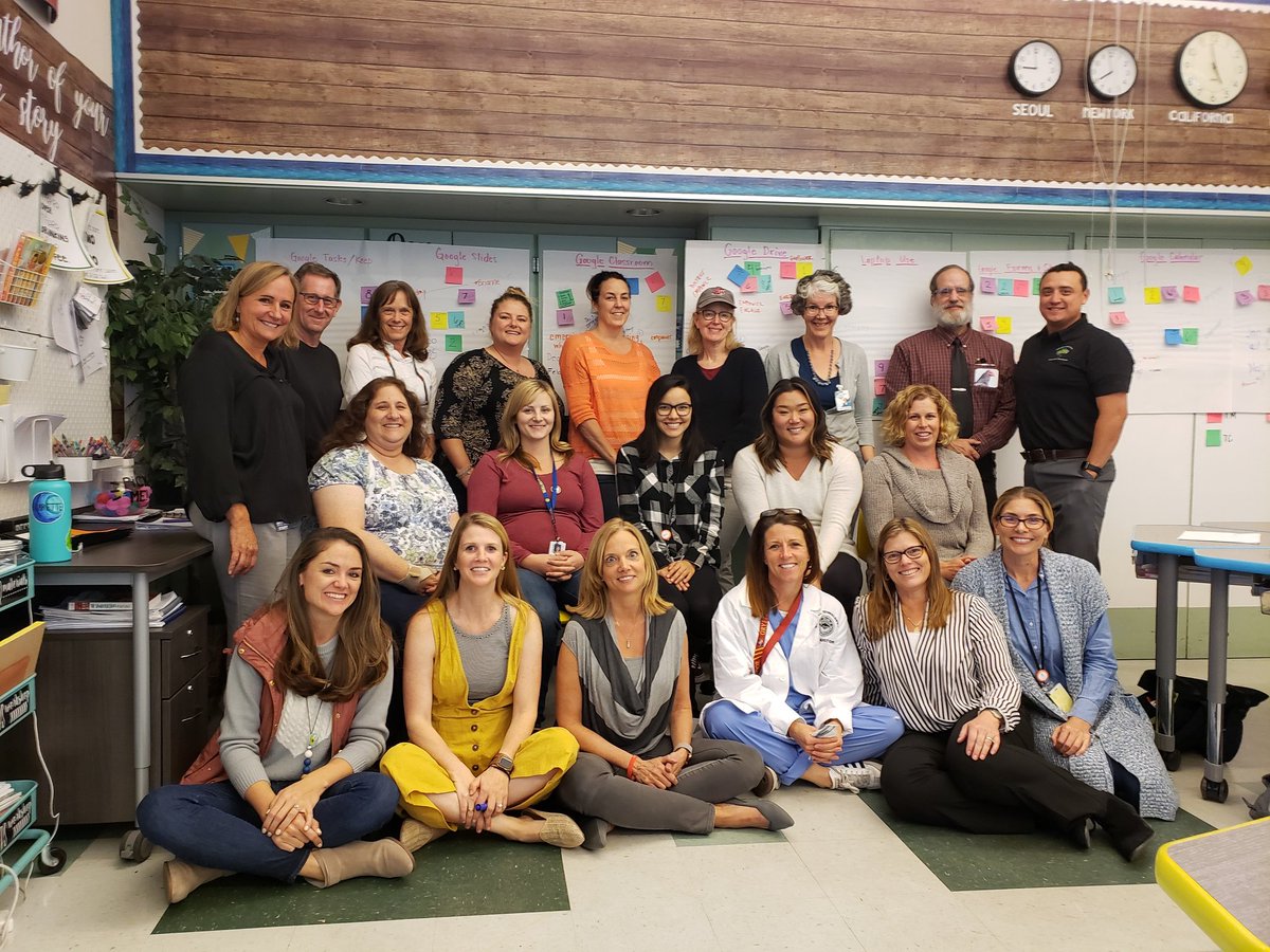 WalnutCreekSD's tweet photo. Today we celebrated the work of these teacher leaders who successfully prepared WCSD teachers and staff for distance learning in a flash! Thank you Tech Mentors for your hard work! https://t.co/rzSGOECGyU