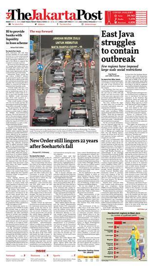 jakpost's tweet photo. Today's paper: May 22, 2020 #jakpost https://t.co/F7Z3s0Mzty https://t.co/JT43vVMF9Q