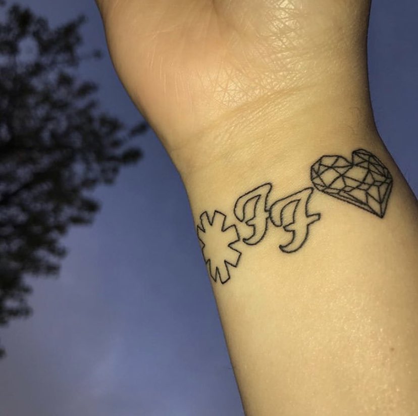 Rome_at_Home's tweet photo. There’s a reason @ChiliPeppers’ symbol is first on my wrist. They were the first band I fell in love with. I can’t begin to explain how much love this band has brought into my life. As @flea333 said: everything else is pussy ass bullshit. Radiate love 💖 #RHCPLolla #Lolla #RHCP https://t.co/clA4J6pp2y