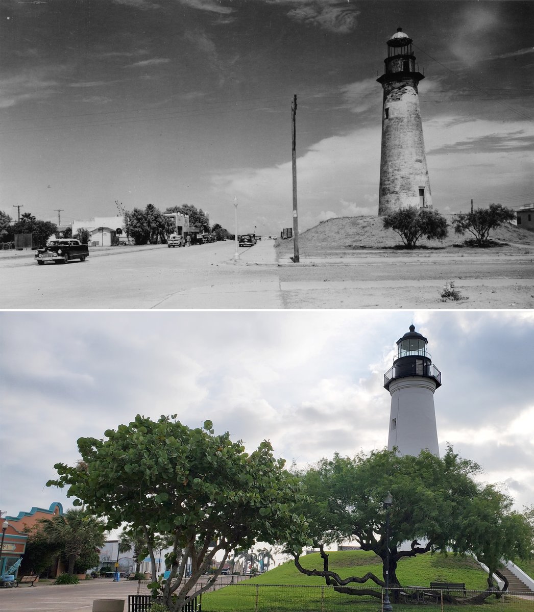 portisabeltexas's tweet photo. How that mesquite tree has grown! View down Maxan St @ intersection of an unpaved Tarnava St. 1940s. Did you know that when the lighthouse was sold in 1927 for the highest bid of $2,760?

#tbt #throwbackthursday #portisabeltx #portisabeltexas #lighthouse #downtown https://t.co/UAMcJH8tEx