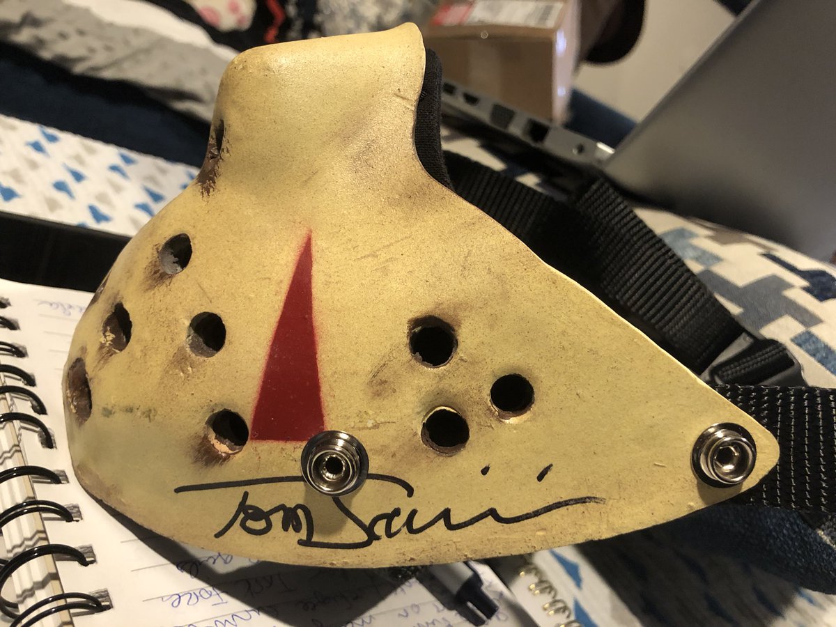 HisForgotenSoul's tweet photo. Thanks @THETomSavini and @bakingjason for the mask! https://t.co/9l9r9ndFWu