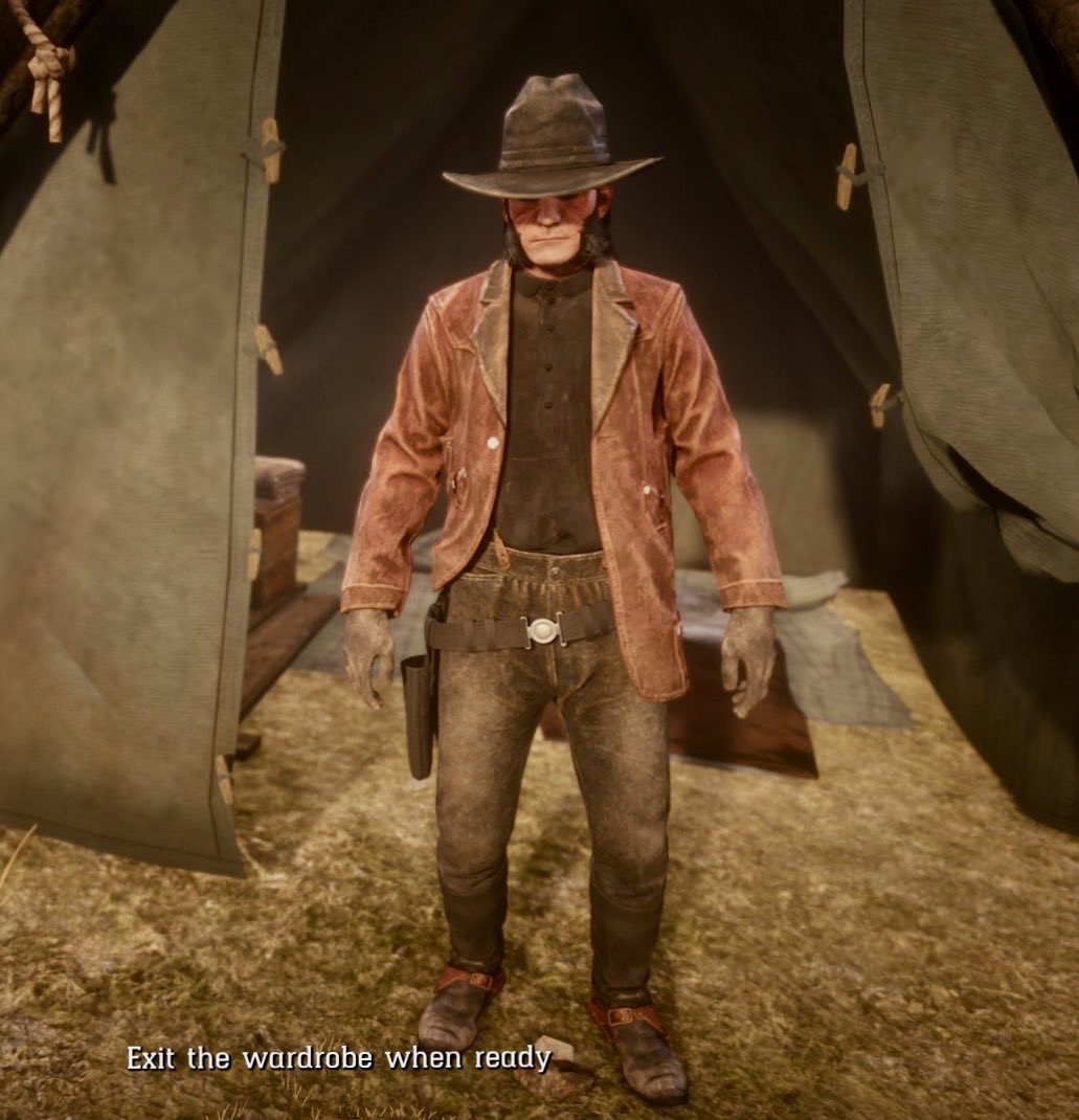 Not many clothing options to start with but at least they’re free. This hat has gotta go ASAP. #RedDeadOnline  #RedDeadRevolver