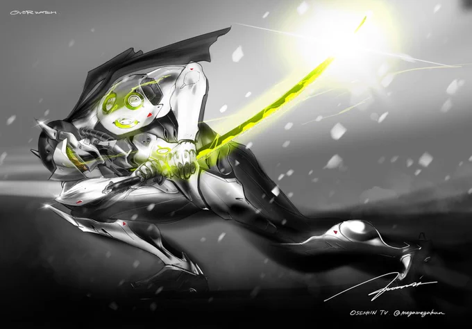 霹靂一閃×ゲンジ

描きたすぎて描いてたら止まらんくなった
#鬼滅の刃 #Overwatch 