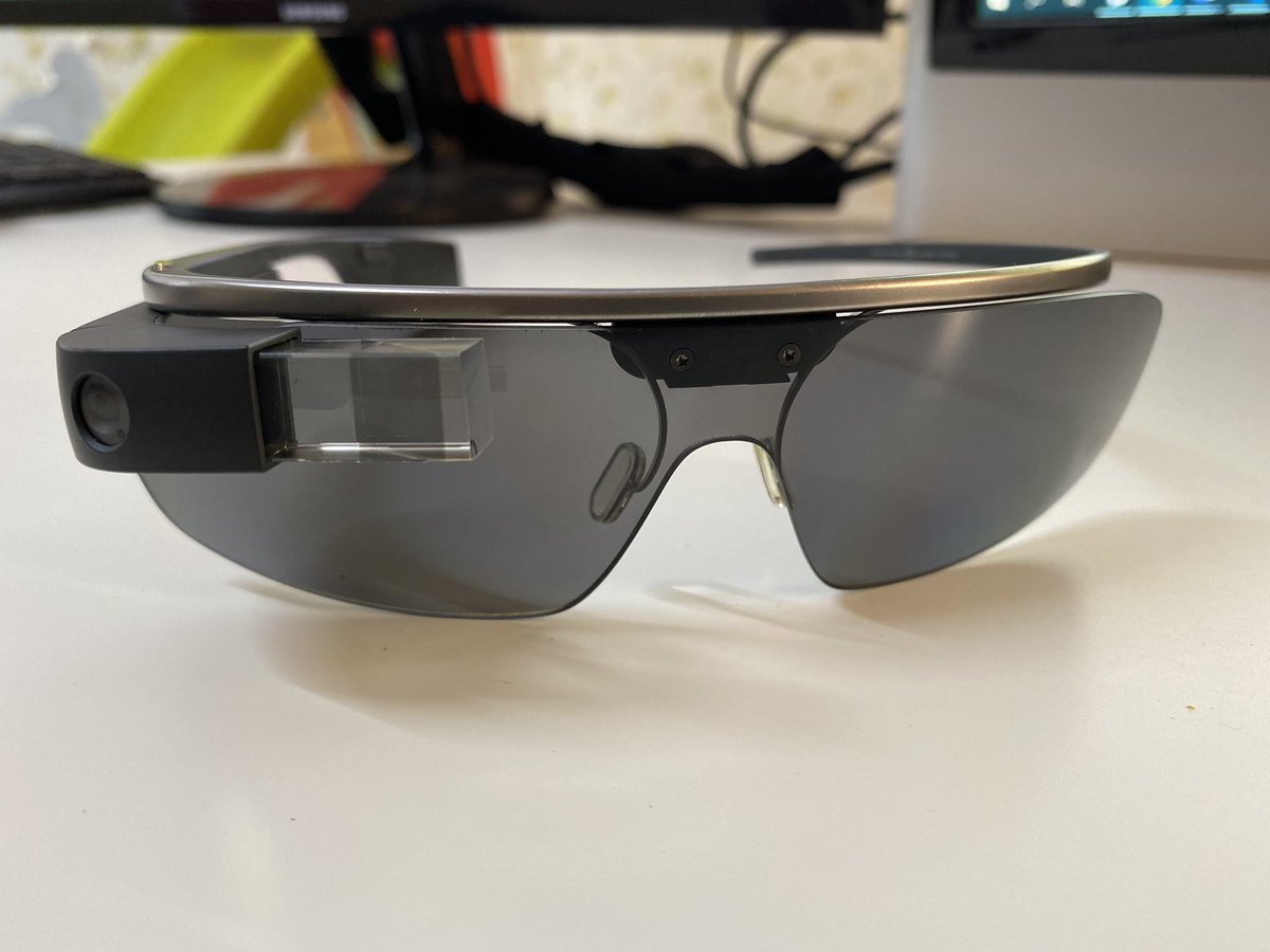 varunkumar's tweet photo. Hacking around this prized possession - #googleglass . Back in 2013, I was amongst the first batch of explorers to get access to this device. Google has to kill device few years back and last software update landed in Feb’20. Going to flash custom ROM to revive it. #glassexplorer https://t.co/UIVCMAiO8K