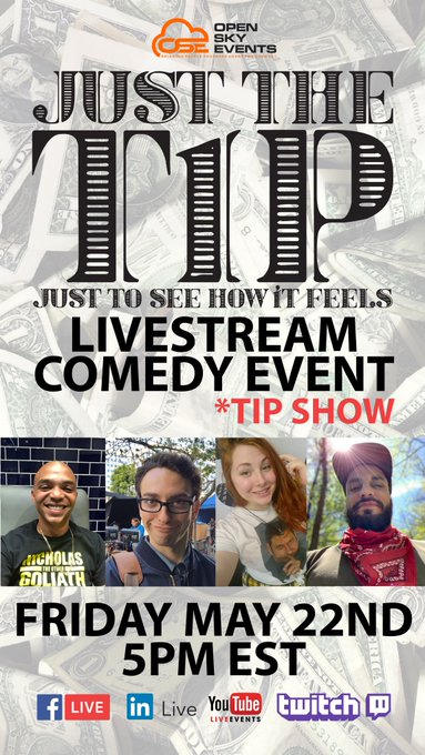 On tomorrow&rsquo;s &ldquo;Just The Tip&rdquo; Gratuity Comedy LiveStream @estella_bathory @NicholasGoliath @GianmarcoSoresi<a href="/tag/twitch"class="tags"><span>#twitch</span></a><a href="/tag/youtubelive"class="tags"><span>#youtubelive</span></a><a href="/tag/fblive"class="tags"><span>#fblive</span></a>
