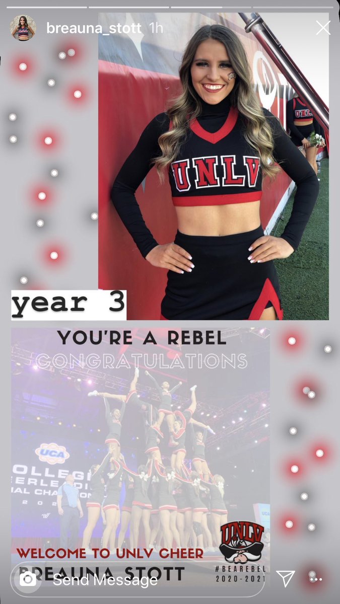 StottDbackmom's tweet photo. Straight As spring semester and headed into year #3..... LETS GO!!! Congrats to my girl @breauna_stott  I love you! @UNLVCHEER https://t.co/z0RZQnA3Gh