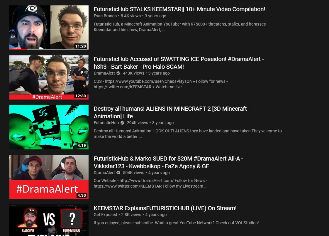 Just to be completely clear about the timeline regarding FuturisticHub, he was exposed multiple times for Doxing, Hacking, Swatting ETC. He was involved in a 20 million dollar lawsuit and LOST. His channel is still up and running with 3 mill subs. He is still attacking people.