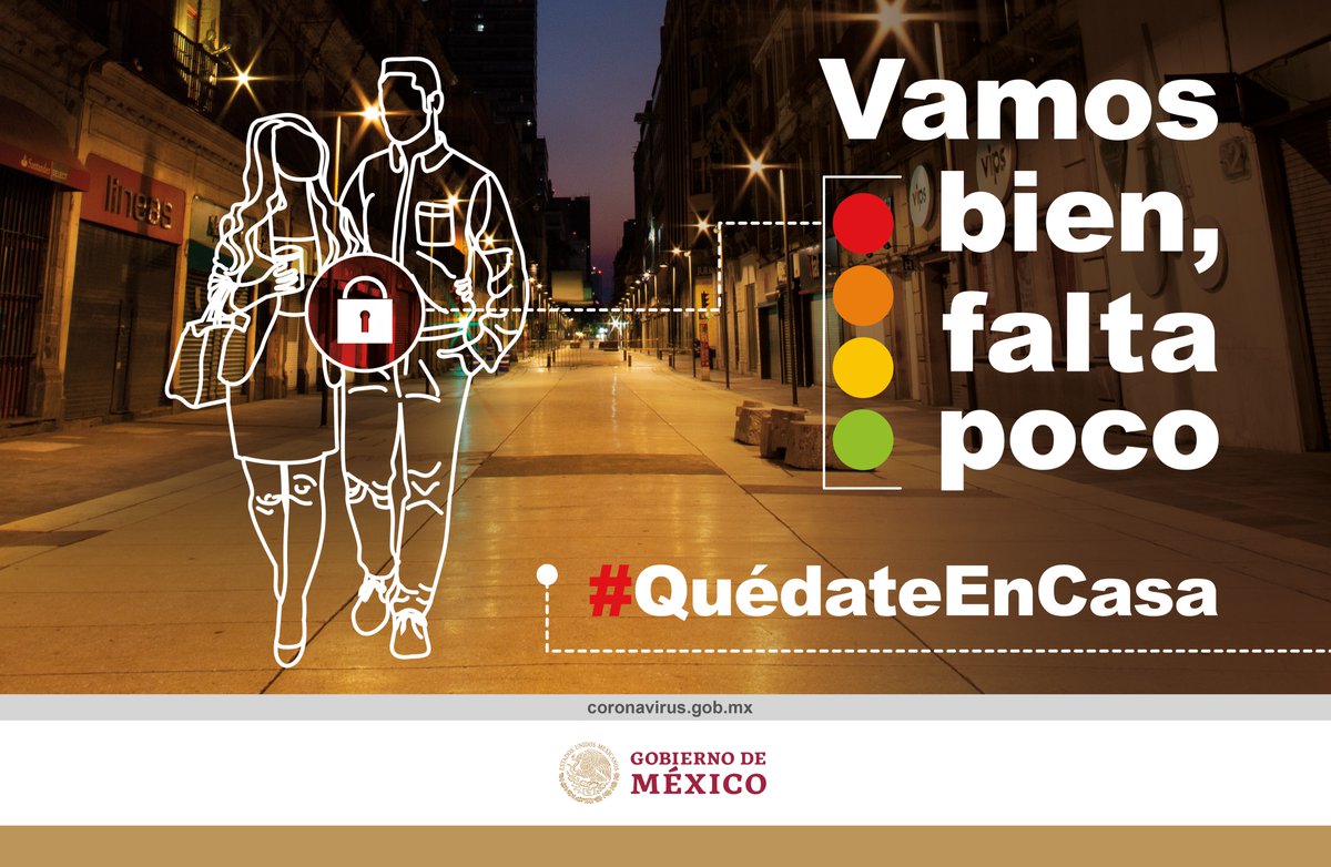 Para un regreso seguro a las calles de nuestro país, sigamos cumpliendo la medida más importante: #QuédateEnCasa 
#FaltaPoco 🚦