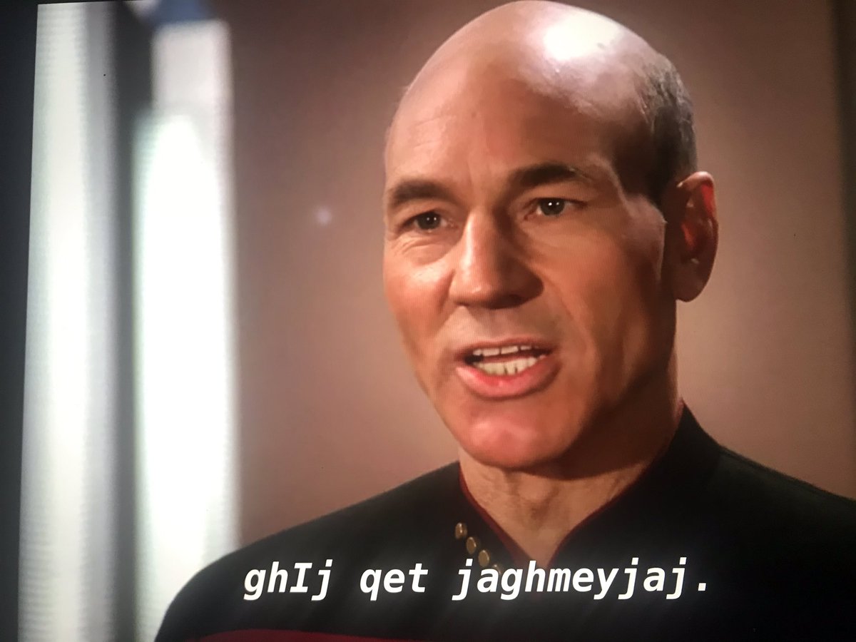 Even in Klingon,  @SirPatStew is Acting