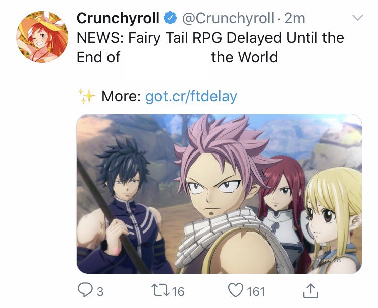 Crunchyroll A Twitter News Fairy Tail Rpg Delayed Until The End Of July Around The World More Https T Co Kgqdjb9g7u
