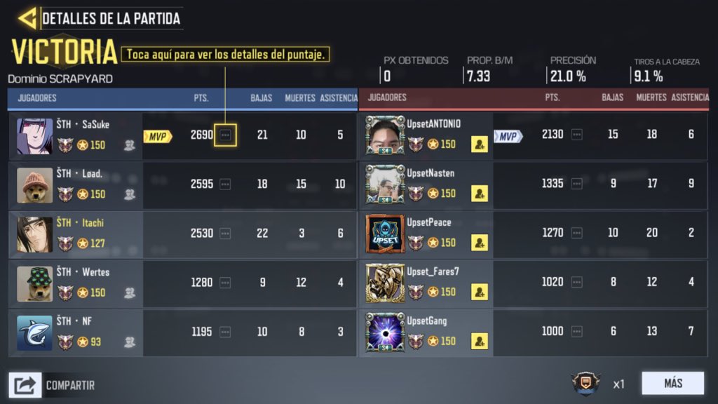 Veterans league, contra Upset , solo 3 muertes☺️