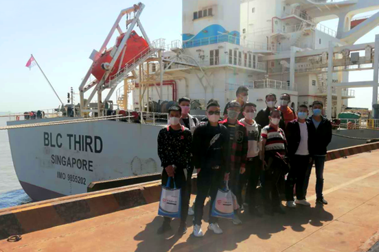 angloeasterngrp's tweet photo. We are happy to report our first crew change in China since the height of Covid-19! 13 crew members recently signed on and another 13 signed off the bulk carrier MV BLC Third at Caofeidian, Hebei. Everything ran smoothly, so may this be the first of many! #crewrelief #crewchange https://t.co/EANQva6q1z
