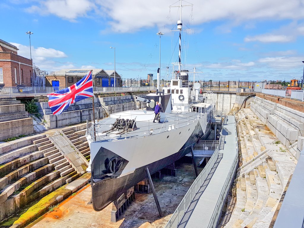 In the late 1990s she was moved into No.1 Dock and the dock sealed. Restoration by Hampshire County Council continued, in 2014  @NatMuseumRN won a HLF lottery grant to restore the ship. She opened to the public on 7th August 2015.