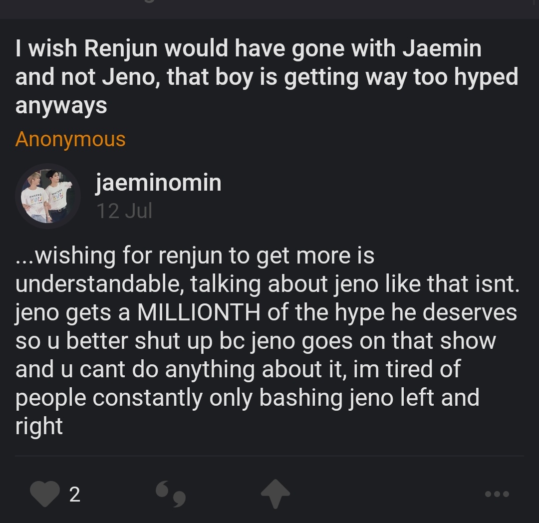 now over to the fans, over the years jeno has worked very hard to sustain his positions or to even make them better,,,, he has been working on this since he was like 14. only to be called "overhyped" (last picture) most of the times when +