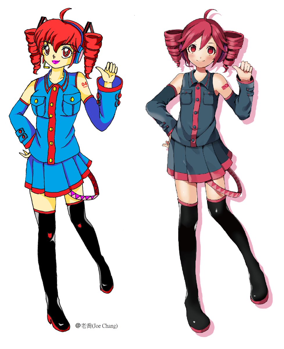 完成しました！ 僕の テトちゃん の制服は青いで、ボタンは金色です